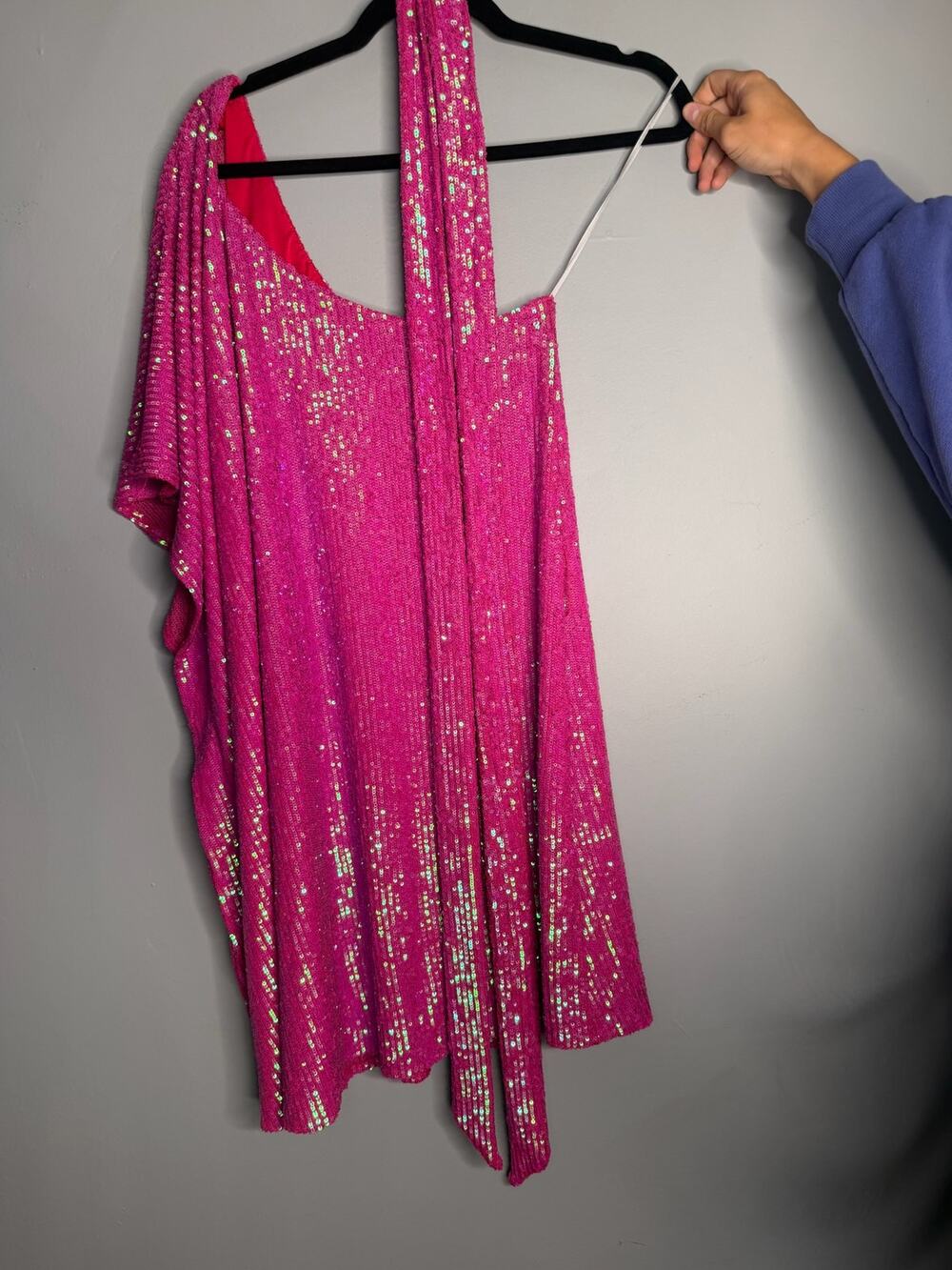 Show Me Your Mumu Party Hop Pink Disco Sequins Mini Dress Small